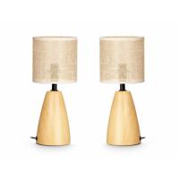 Bureaulamp Gift Decor 10946 Bruin 60 W 2 Stuks - thumbnail