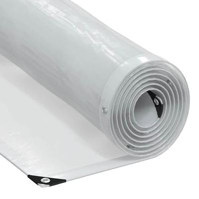 VidaXL Doorzichtig zeildoek met zeilringen 6x10 m polyethyleen VidaXL Doorzichtig zeildoek met zeilringen 6x10 m polyethyleen