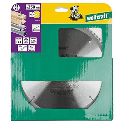 Wolfcraft Kap- en verstekzaagblad | HM | 80 Zähne | Ø250mm | 1 stuk - 6542000 Wolfcraft Kap- en verstekzaagblad | HM | 80 Zähne | Ø250mm | 1 stuk - 6542000