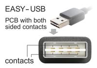 Delock 83384 Kabel EASY-USB 2.0 Type-A male haaks links/rechts > USB 2.0 Type Micro-B male 3 m - thumbnail