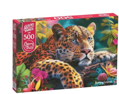 Reclining Leopard Puzzel 500 Stukjes Reclining Leopard Puzzel 500 Stukjes