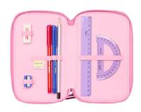 Driedubbele Pennenzak Lilo & Stitch Chill Roze Munt 12,5 x 19,5 x 5,5 cm 37 Onderdelen - thumbnail