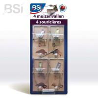 BSI muizenval hout 4 stuks - thumbnail