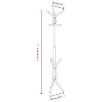 Kapstok 176 cm gepoedercoat ijzer wit - thumbnail