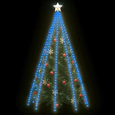 VidaXL Kerstboomverlichting met 400 led&apos;s blauw net 400 cm