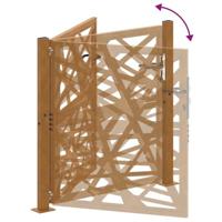 Poort met lichtontwerp 105x105 cm weervast staal - thumbnail