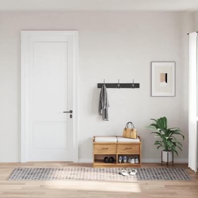 VidaXL Vloerkleed wasbaar anti-slip 80x300 cm meerkleurig