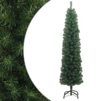 VidaXL Kunstkerstboom met standaard smal 210 cm pvc groen - thumbnail