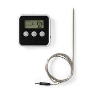 Nedis KATH105BK Vleesthermometer 0 - 250 °c Digitaal Display Timer