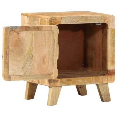 Nachtkastje 2 st 40x32x46 cm massief hout ruw mangohout