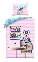 Pusheen dekbedovertrek Chatcat 140 x 200 cm Katoen - thumbnail