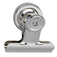 Papierklem MAUL Bulldog met magneet 52mm zilver 2 stuks - thumbnail