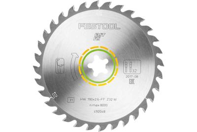 Festool HW 190x2,6 FF W32 Cirkelzaagblad - 492048
