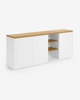 Kave Home Dressoir 'Abilen' Eiken, 180 x 75cm, kleur Wit - thumbnail