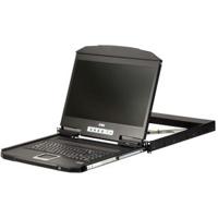 ATEN 1U Ultra Korte Diepte Enkelvoudige Rail Breedbeeld LCD-console (USB / VGA) - thumbnail
