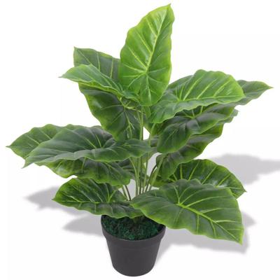 VidaXL Kunst taro plant met pot 45 cm groen VidaXL Kunst taro plant met pot 45 cm groen