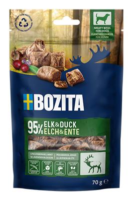 BOZITA Meaty bites Elk and duck - traktatie voor hond - 70g