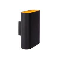 Lucide OVALIS - Wandlamp - 2xE14 - Zwart - thumbnail