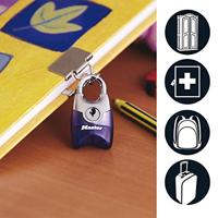 Masterlock 2 x 20mm - lexan & chrome plated zinc body - 10mm shrouded steel shack - 4630EURTAST - thumbnail