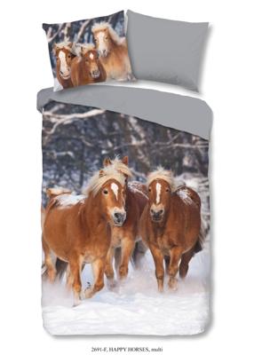 Good Morning Kinderdekbedovertrek "Haflinger paarden" - Multi - (140x200/220 cm) - Katoen Flanel Good Morning Kinderdekbedovertrek "Haflinger paarden" - Multi - (140x200/220 cm) - Katoen Flanel