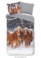 Good Morning Kinderdekbedovertrek "Haflinger paarden" - Multi - (140x200/220 cm) - Katoen Flanel - thumbnail