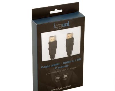 HDMI-Kabel iggual IGG318300 2 m Zwart 8K Ultra HD