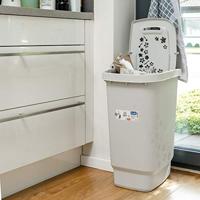 Rotho Wasdoos „Flowers” 55 L grijs 44,7 x 34,7 x 60,4 cm. - thumbnail