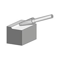 PFERD TOOLS 21001025 Freesstift Hardmetaal Bol Lengte 60 mm Afmeting, Ø 8 mm Werklengte 20 mm Schachtdiameter 6 mm 1 stuks - thumbnail