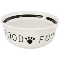 Trixie voerbak hond food keramiek wit / zwart - thumbnail