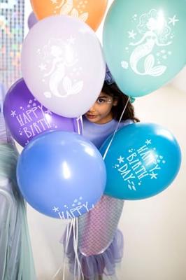 Zeemeermin Magic Happy Birthday Ballonnen (6st) - thumbnail