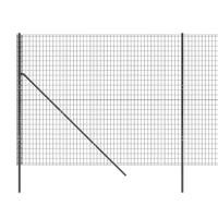 Draadgaashek 2,2x10 m gegalvaniseerd staal antracietkleurig - thumbnail