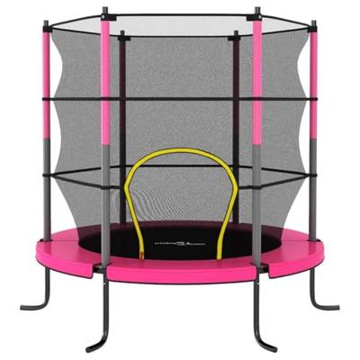 Trampoline met veiligheidsnet rond 140x160 cm roze Trampoline met veiligheidsnet rond 140x160 cm roze
