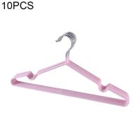 10 PC's huishoudelijke RVS PVC Coating antislip spoorloze kleren Droogrek (roze) - thumbnail