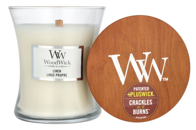 Linen Medium candle kaars WoodWick - Woodwick
