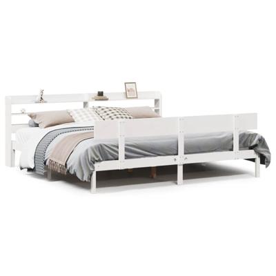Bedframe zonder matras massief grenenhout wit 180x200 cm Bedframe zonder matras massief grenenhout wit 180x200 cm
