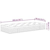 Pocketveringmatras middelhard-plus 90x200 cm - thumbnail