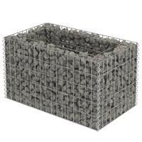 VidaXL Gabion plantenbak verhoogd 90x50x50 cm gegalvaniseerd staal - thumbnail