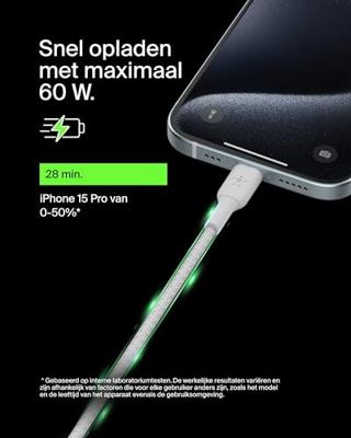 Belkin BOOSTCHARGE gevlochten USB-C kabel Belkin BOOSTCHARGE gevlochten USB-C kabel
