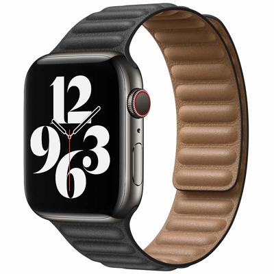 Apple origineel Leather Link Apple Watch medium 42mm / 44mm / 45mm Black - MY9M2ZM/A
