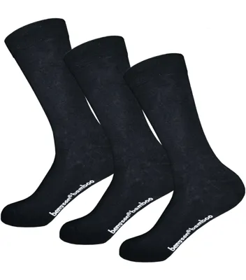 BENYSØN 6-paar Bamboe sokken - Naadloos - Dames & Heren - Comfortabele sokken - Zwart - Blauw - Anti zweet - 46 - 46