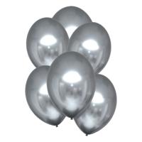 Chrome Ballonnen Platinum Zilver Luxe - 6 Stuks - thumbnail