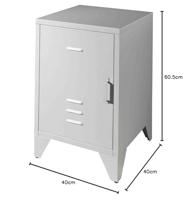 Vipack nachtkastje Bronxx - grijs - Leen Bakker - thumbnail