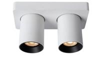 Lucide NIGEL - Plafondspot - LED Dim to warm - GU10 - 2x5W 2200K/3000K - Wit - thumbnail