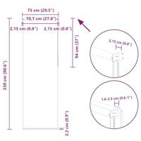 Rolgordijn verduisterend koffie 75x230 cm stofbreedte 70,7 cm - thumbnail