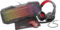 Trust GXT 1180RW 4-in-1 Gaming Set met headset, toetsenbord (qwerty), muis en muismat - thumbnail