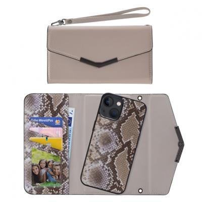 Mobilize 2in1 Elegant Magnet Clutch Apple iPhone 13 Mini Beige Snake