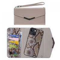 Mobilize 2in1 Elegant Magnet Clutch Apple iPhone 13 Mini Beige Snake - thumbnail