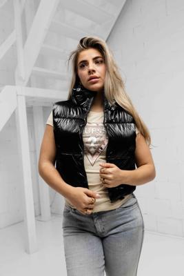 Guess Chris Sleeveless Puffer Jas Dames Zwart - Maat S - Kleur: Zwart | Soccerfanshop