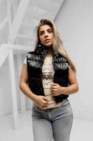 Guess Chris Sleeveless Puffer Jas Dames Zwart - Maat S - Kleur: Zwart | Soccerfanshop - thumbnail