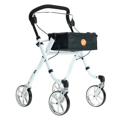 Excel Rollator Virage (6,8 kg) | Binnen rollator | Met duwbeugel | Dienblad | Kleur: Wit | 24510300
